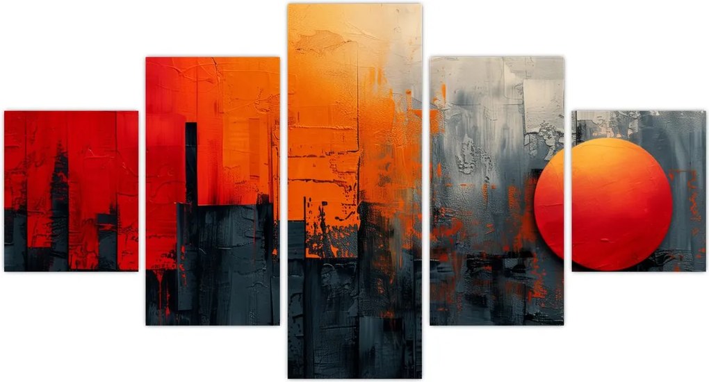 Obraz - Abstrakcyjny obraz miasta (125x70 cm)