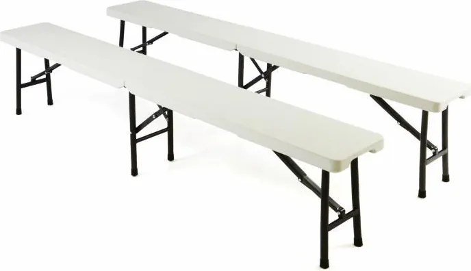 Komplet 2 x Rozkładana ławka ogrodowa 183 cm