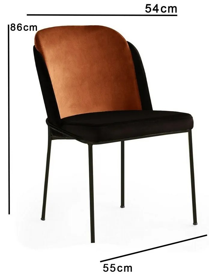 Zestaw krzeseł do jadalni Dore Tile Red and Black, 2 szt.