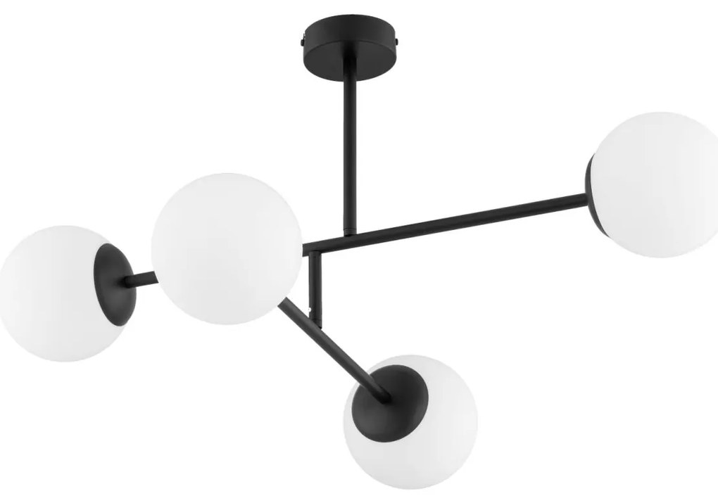 Żyrandol natynkowy DILON 4xE14/10W/230V czarny