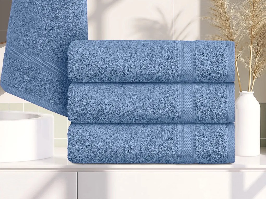 1x Ręcznik kąpielowy CLARYSSE ELEGANCE 70x140 cm + 1x ręcznik CLARYSSE 60x110 cm 100% bawełna, niebieska