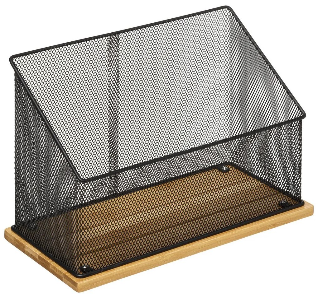 Organizer na korespondencję, bambus/metal, 20 x 14 x 29 cm