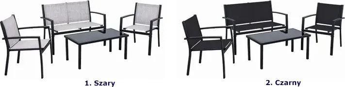 Czarny zestaw ogrodowy P4-T91