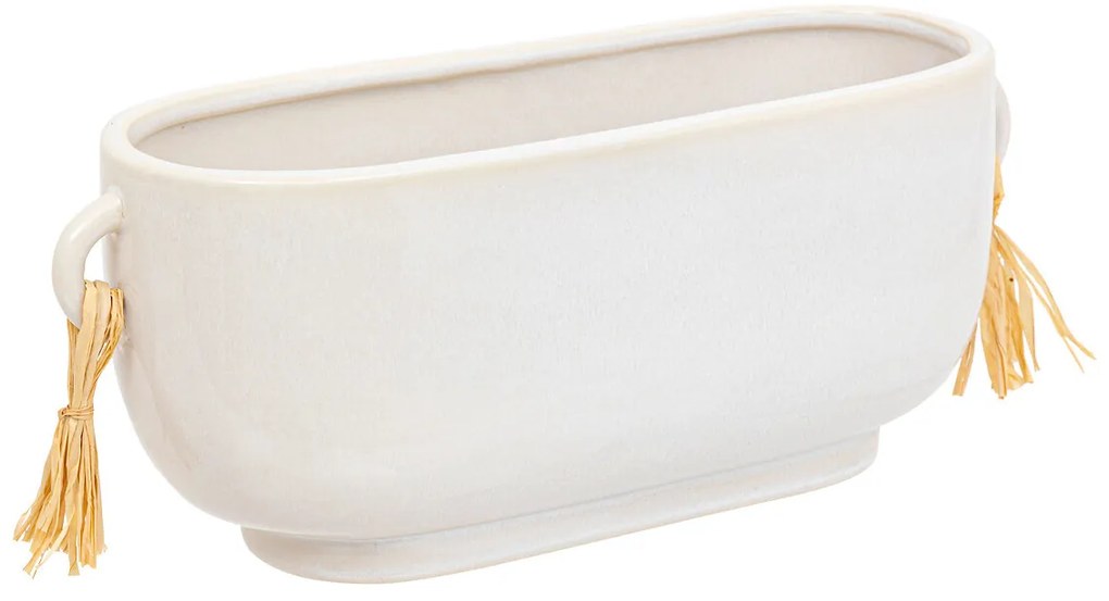 Ceramiczna doniczka z ozdobnymi chwostami, 30 cm