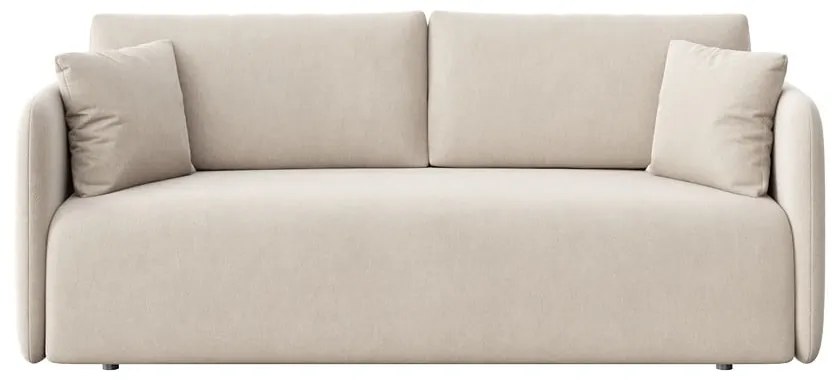 Beżowa aksamitna rozkładana sofa 220 cm Chaum – Rodier