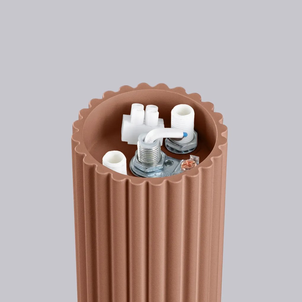 Plafon HALO mocca IP44 ryflowany SOLLUX  LIGHTING