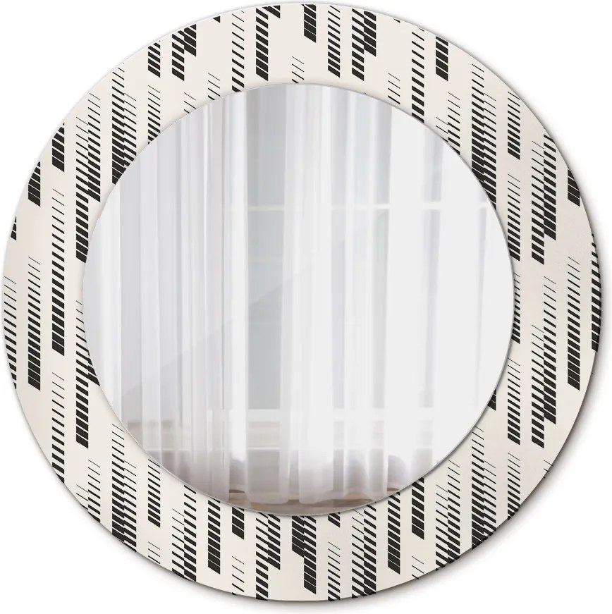 Lustro dekoracyjne okrągłe Wzór w paski