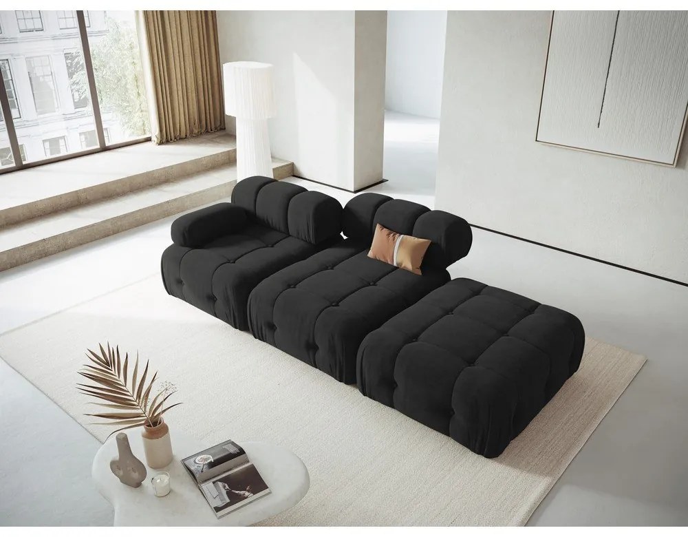 Czarny szezlong Ferento – Cosmopolitan Design