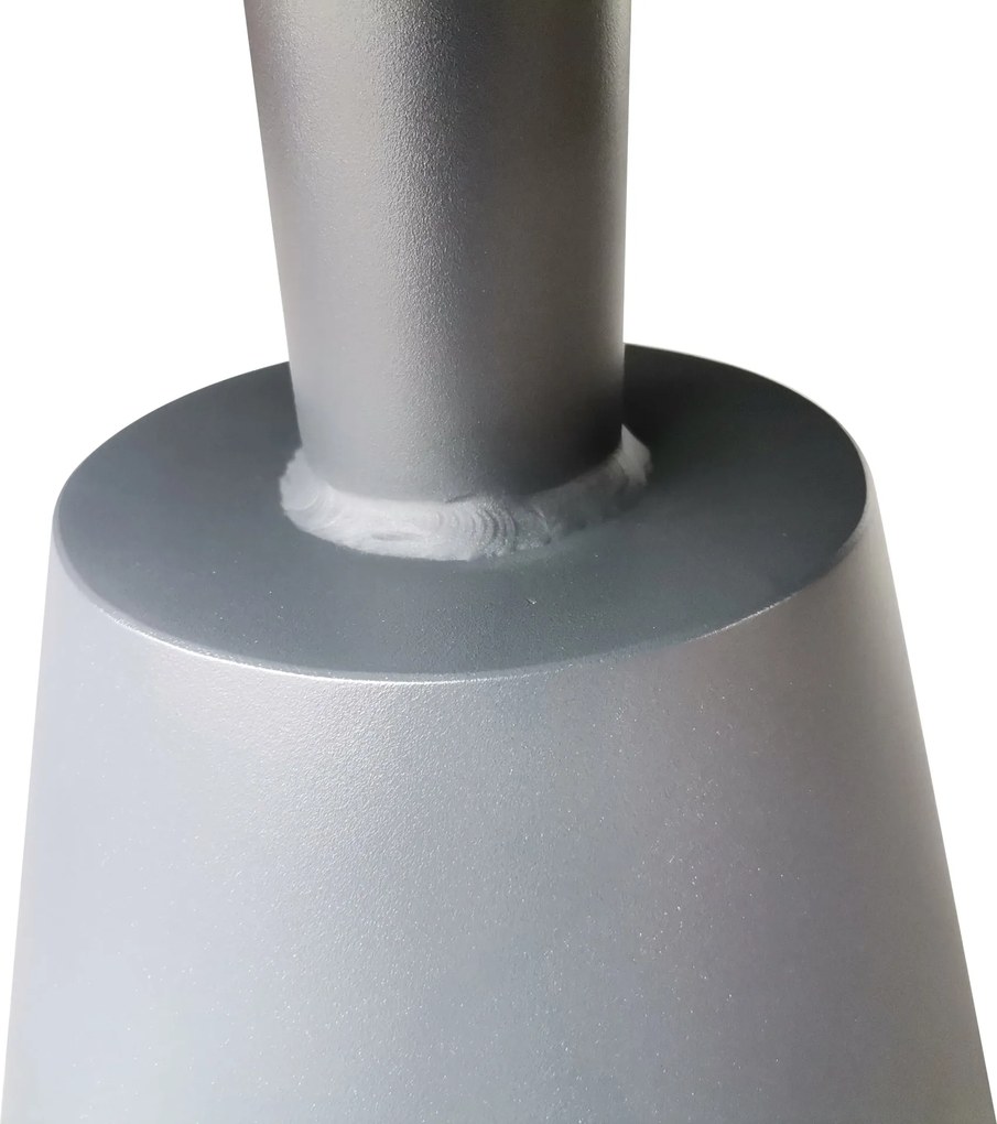 Stolik ogrodowy aluminiowy antracyt okrągły 40x40x50 cm lekki odporny taras