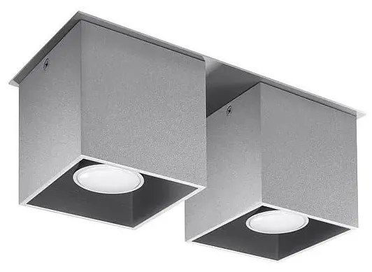 Kwadratowy plafon LED E767-Lenobri - szary