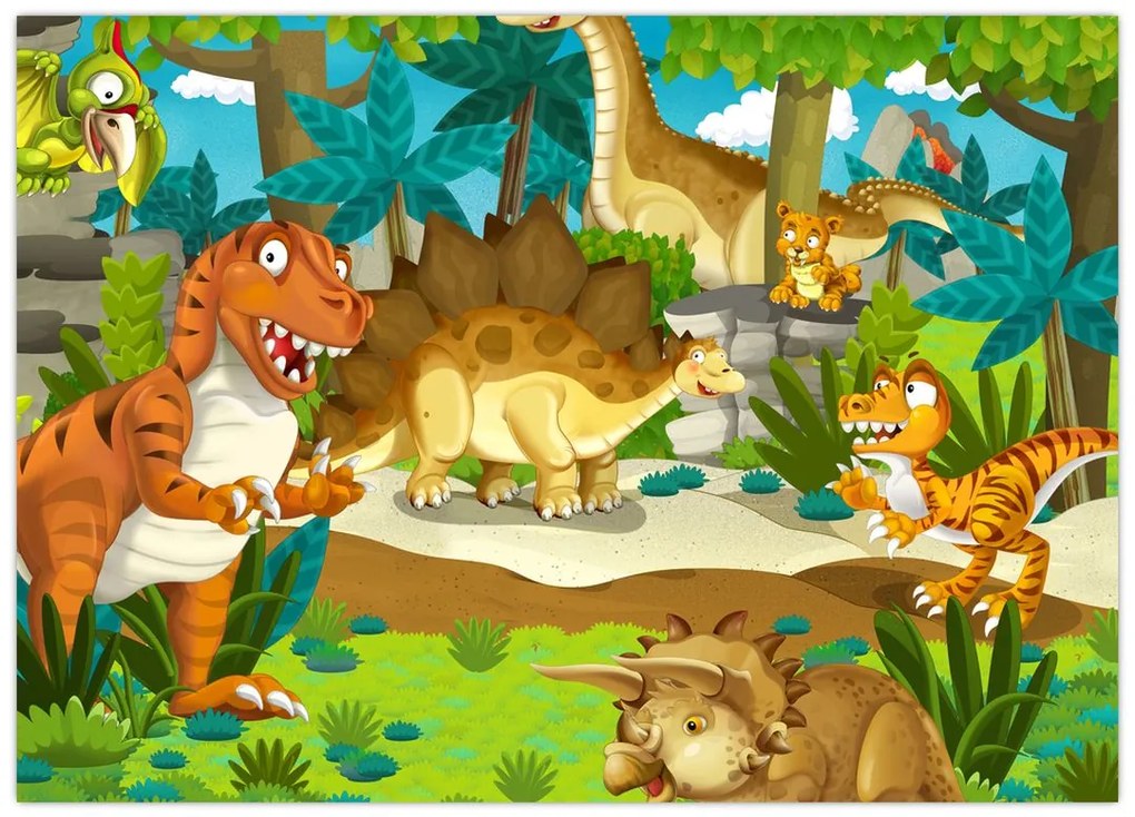 Obraz - Dinozaury (70x50 cm)