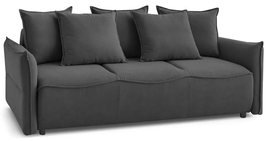 Ciemnoszara rozkładana sofa 226 cm Leon – Bobochic Paris