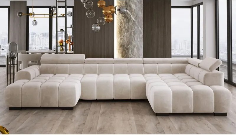 Narożnik BULL XL Prawostronny z elektryczną funkcją regulacji tkanina Salvador 01 WERSAL