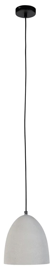 Nowoczesna lampa wisząca czarna z szarym betonem - Eton Nowoczesny Oswietlenie wewnetrzne