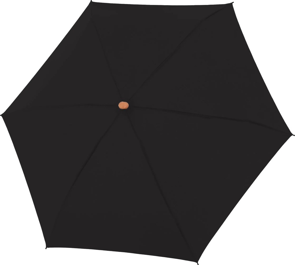 Doppler Nature Mini Cork Simply Black damski składany parasol