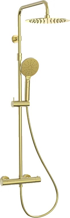 Luisa kolumna prysznicowa termostatem szczotkowane złoto