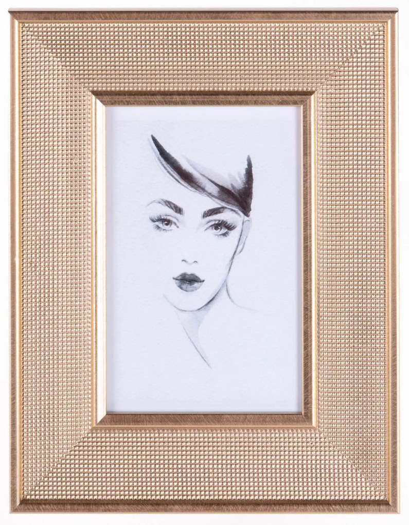 Złota ramka na zdjęcie, 17,5 x 22,5 cm