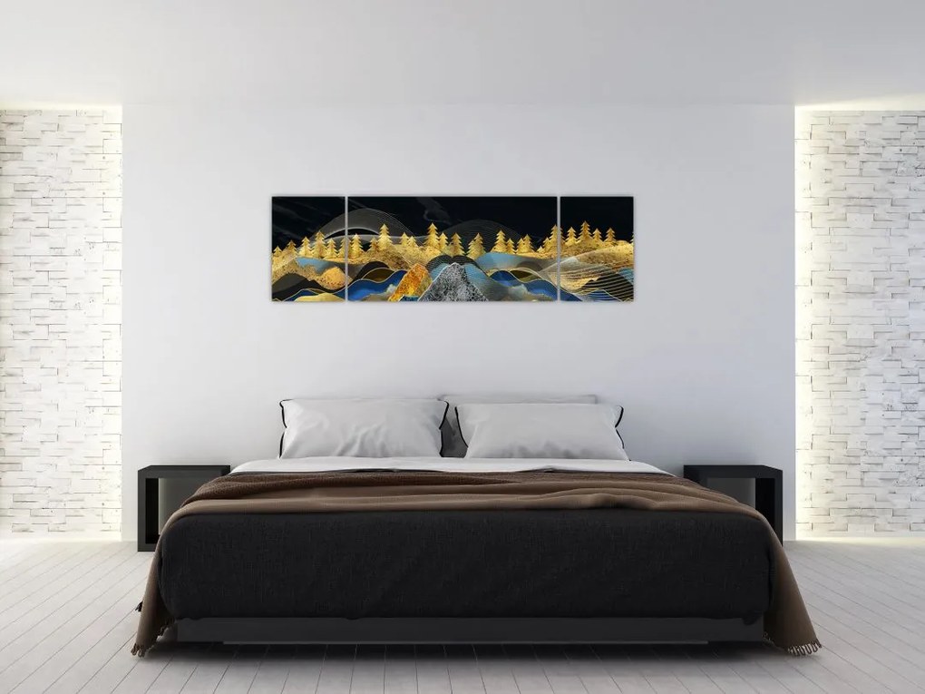 Obraz - Złote Góry (170x50 cm)