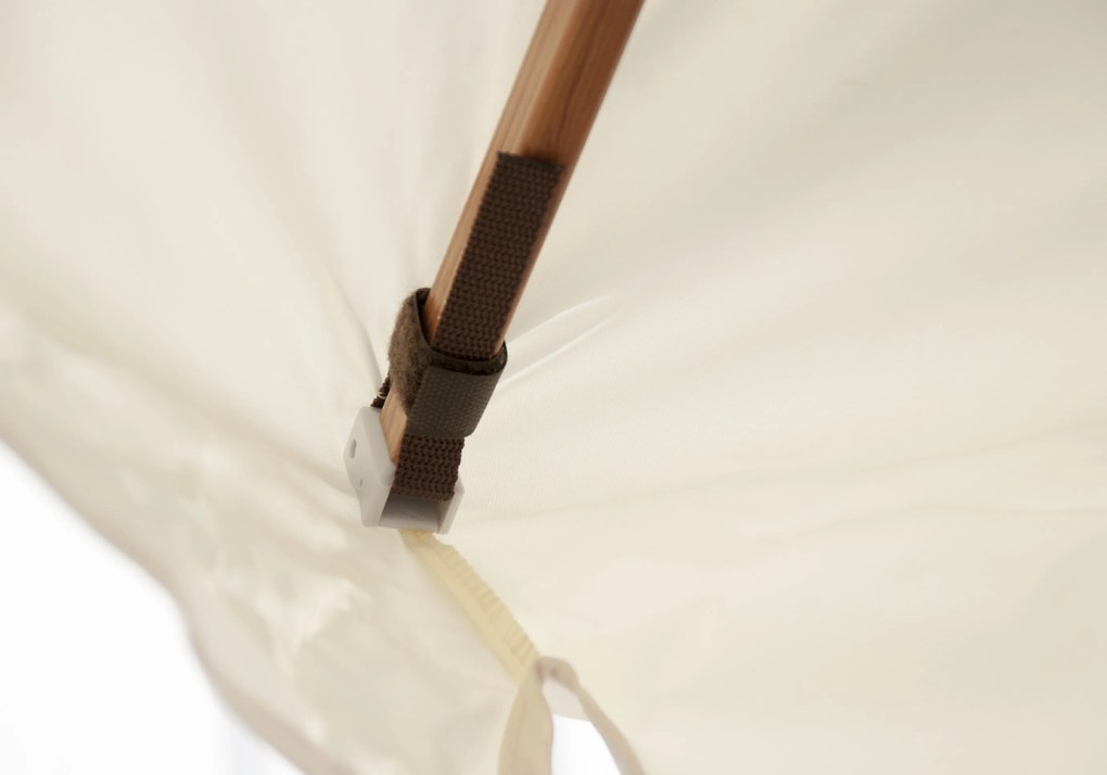 Doppler Gastro Magic Junior Alu Wood naturalny parasol ogrodowy 200 x 200 cm