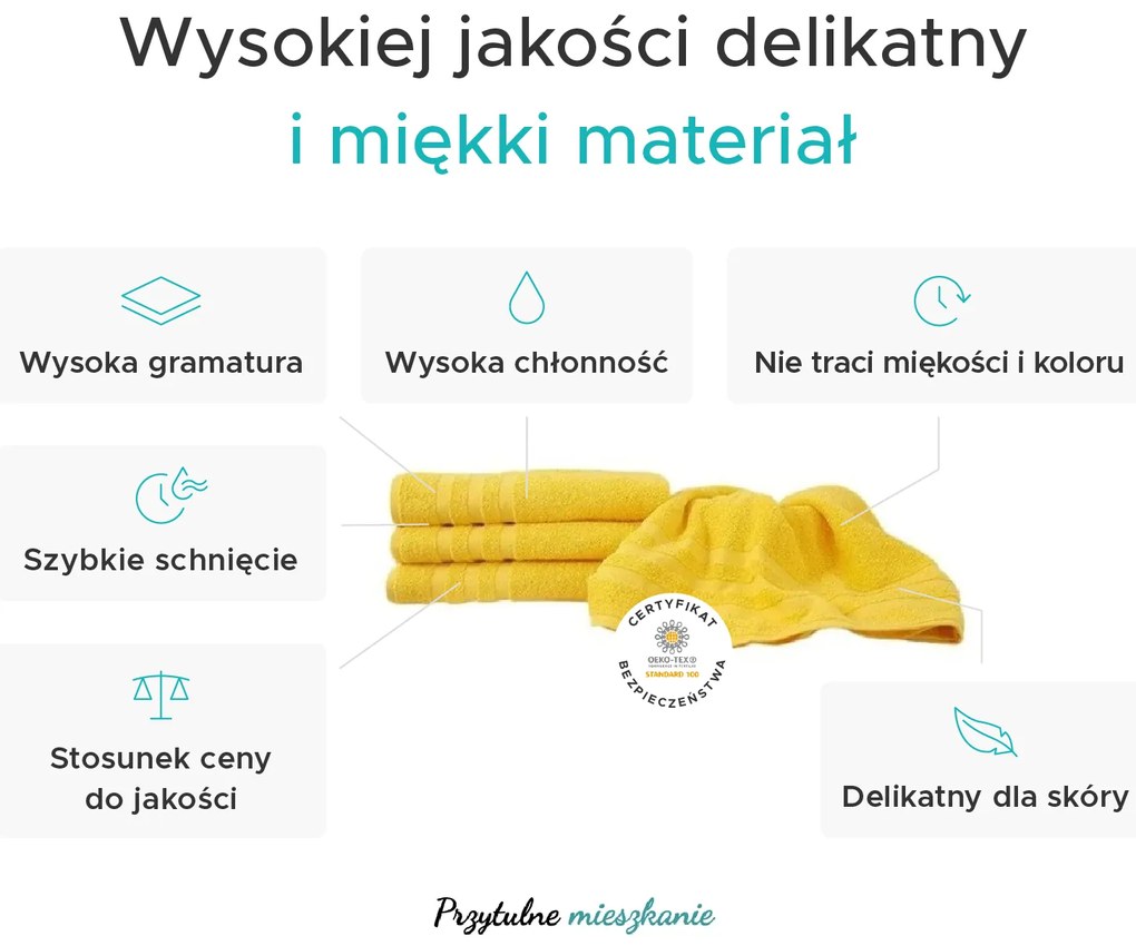 Ręcznik LINEA 50x100 cm zielony, 100% bawełna