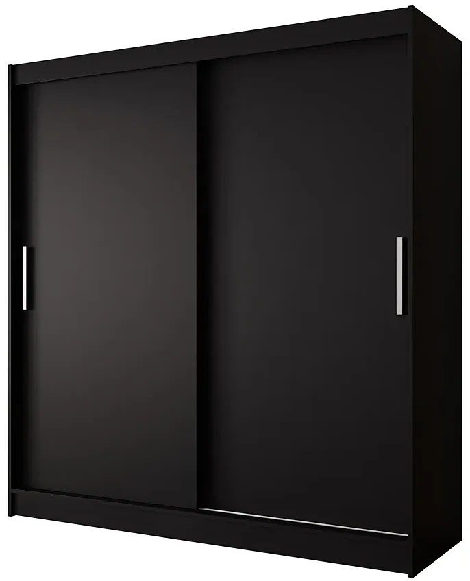 Czarna nowoczesna szafa przesuwna S6-A87