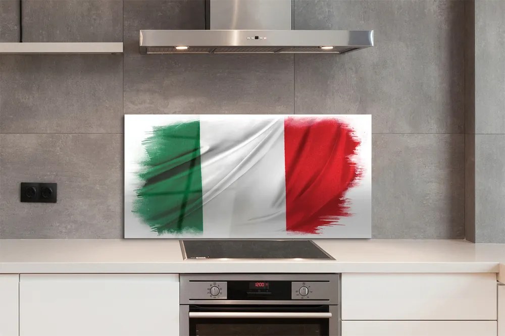 Panel szklany do Kuchni Narodowa Flaga Włoch
