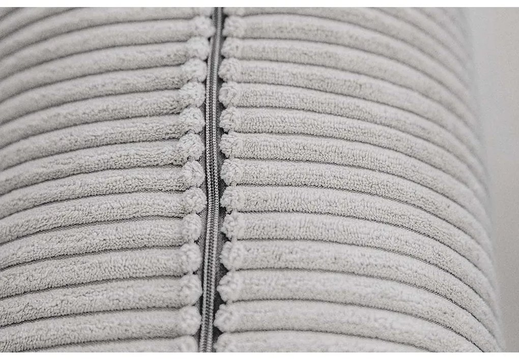 Rozkładana sofa trzyosobowa z pufem SMART SET, jasnoszara