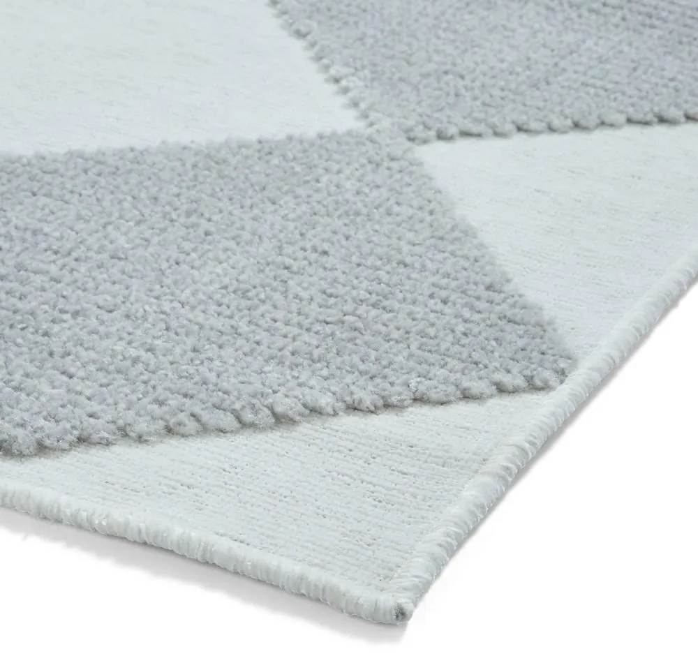 Biało-jasnoszary dywan odpowiedni do prania 200x290 cm Lyna Cream&amp;Grey – Think Rugs