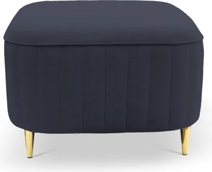 Pufa LAREN w kolorze granatowym w tkaninie CASTEL 79