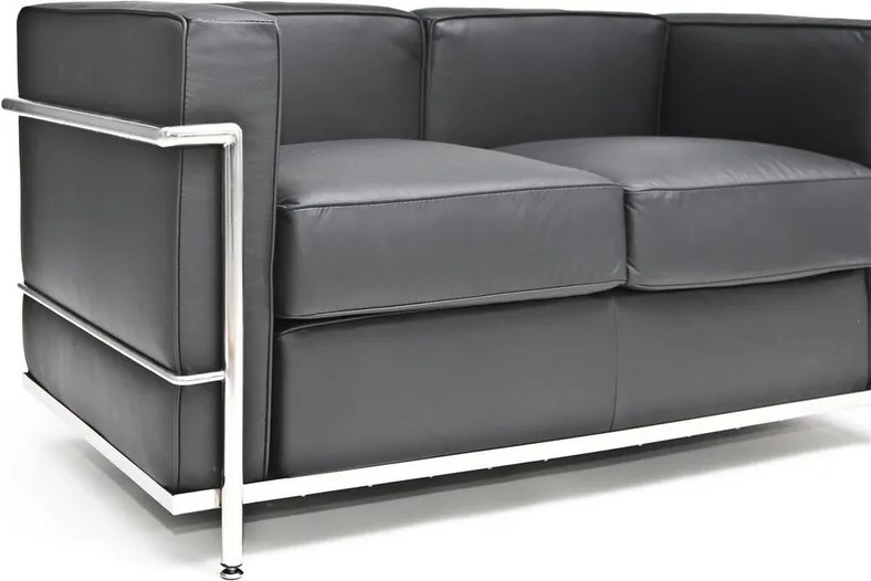 Skórzana sofa dwuosobowa Kubik insp. LC2