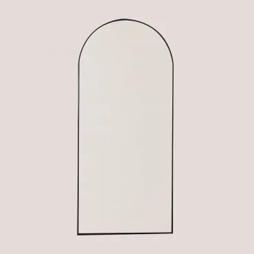 Lustro Ścienne Z Żelaza Belm Czarna & 80 X 180 Cm - Sklum