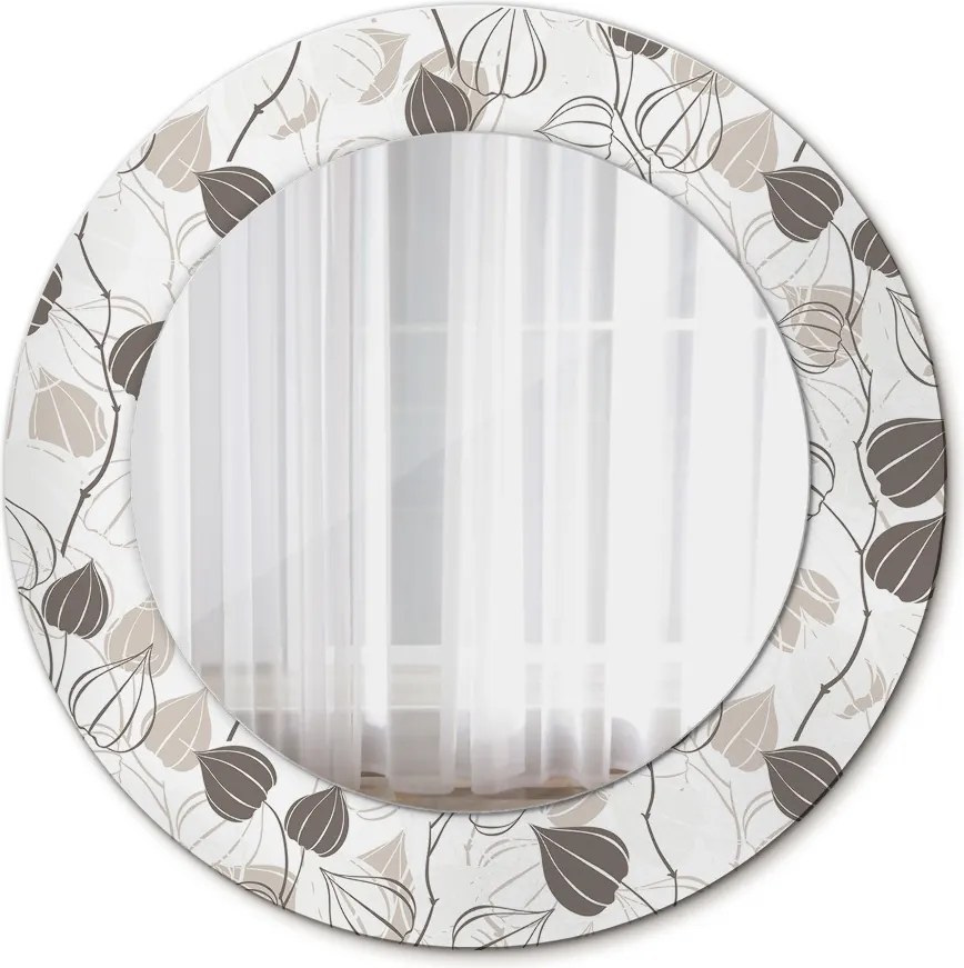 Lustro dekoracyjne okrągłe Abstrakcyjny kwiatowy