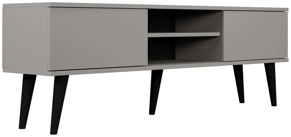 Szara szafka RTV na nóżkach - Dubby 5X 160 cm