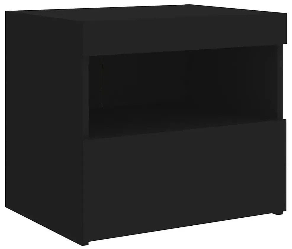 Czarna szafka nocna z podświetleniem led K2-M75