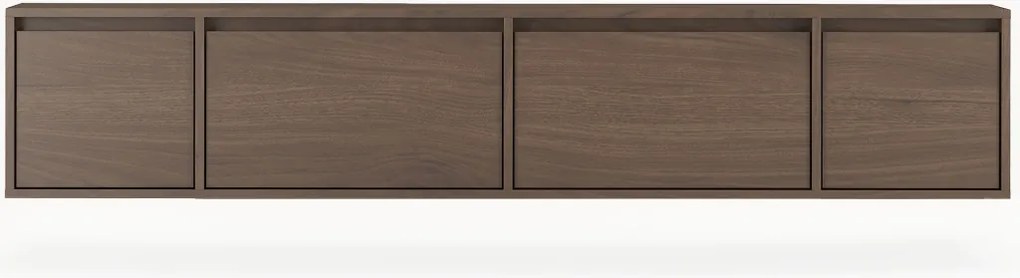 Szafka RTV czterodrzwiowa Zolia 180 cm wisząca - orzech elegant