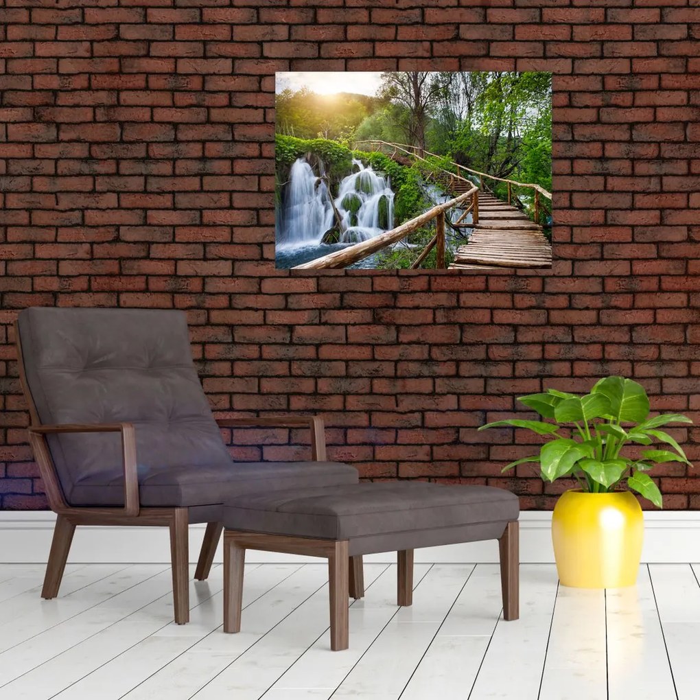 Obraz na szkle - Jeziora Plitwickie (70x50 cm)