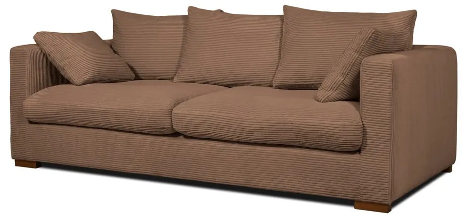 Jasnobrązowa sztruksowa sofa 220 cm Comfy – Scandic
