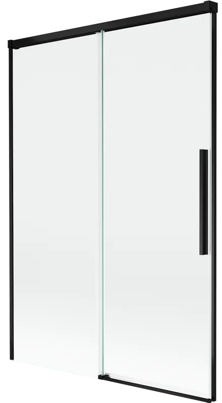 Mexen Rox parawan nawannowy 2-skrzydłowy rozsuwany 120 x 150 cm, transparent, czarny - 8C9-120-001-70-00