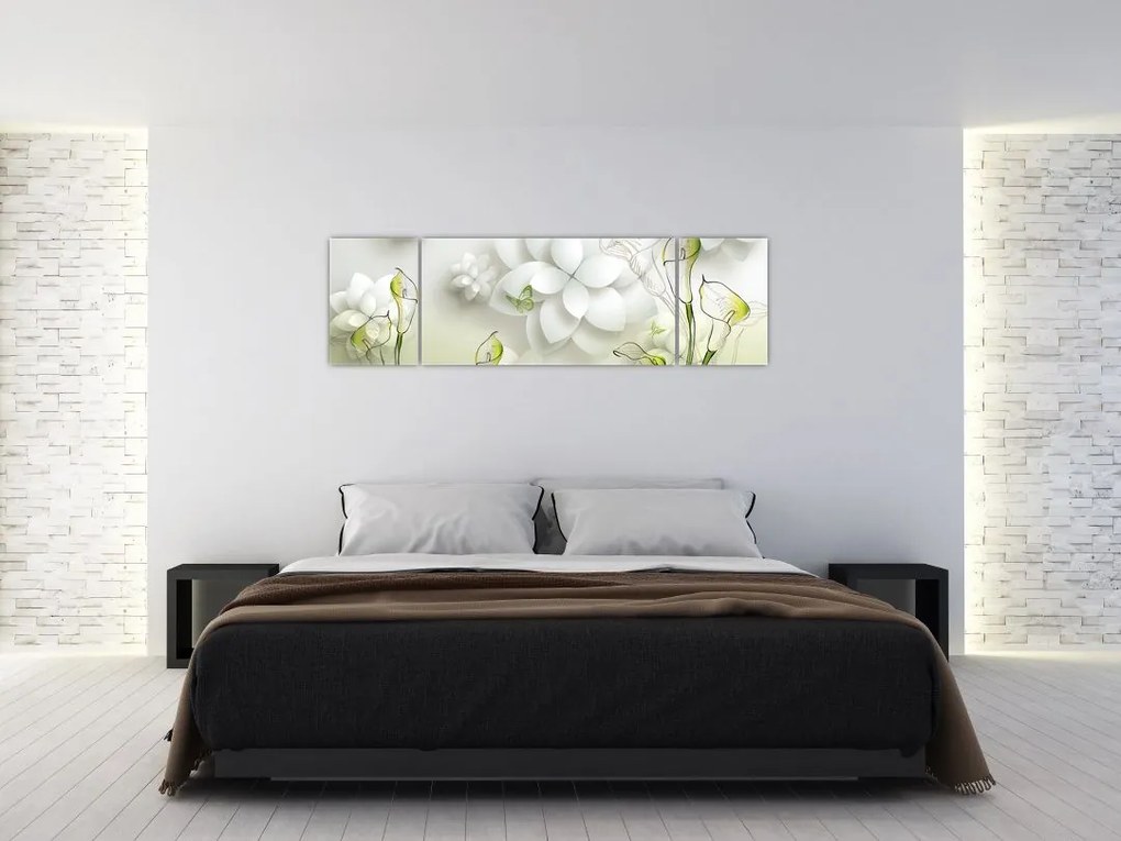 Obraz z kwiatami (170x50 cm)