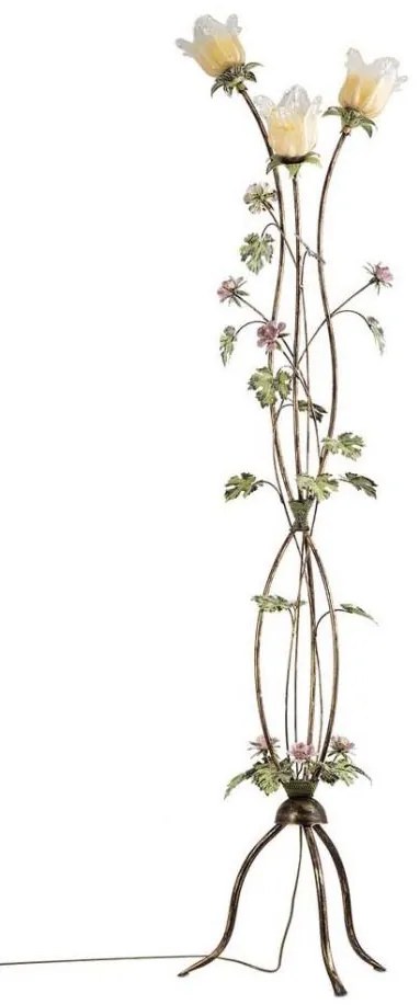 Lampa stojąca ROSALIA 3xE14/40W/230V żółta