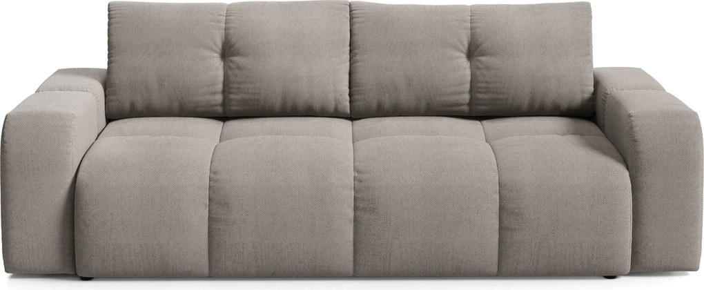 Masseno Sofa DUCA z funkcją spania i pojemnikiem na pościel, Rozkładana sofa - Szary, CURIO 83