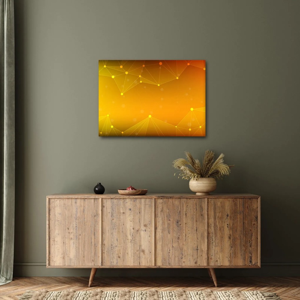 Abstrakcyjny żółty obraz (70x50 cm)