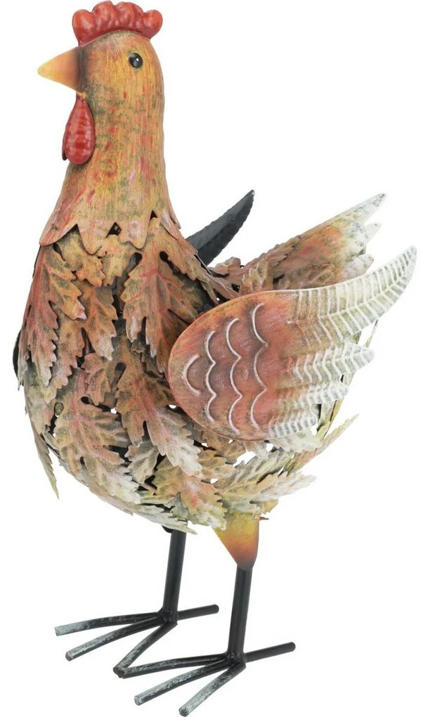 Metalowa dekoracja ogrodowa Hen, 23 x 13 x 33 cm