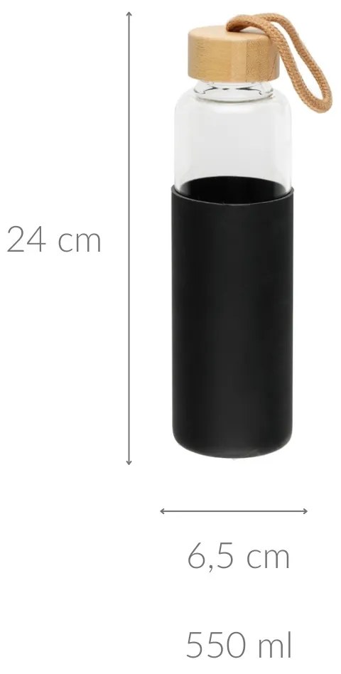 Butelka z silikonową osłonką, 550 ml