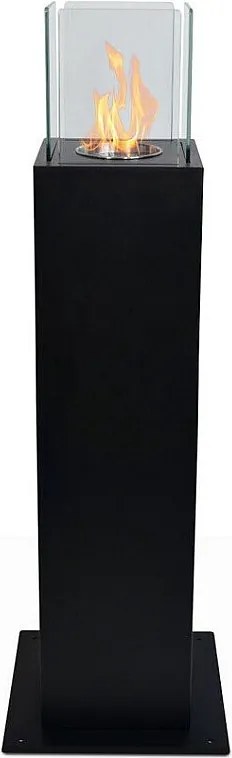 Capri 110 Czarny kominek ogrodowy na bioetanol