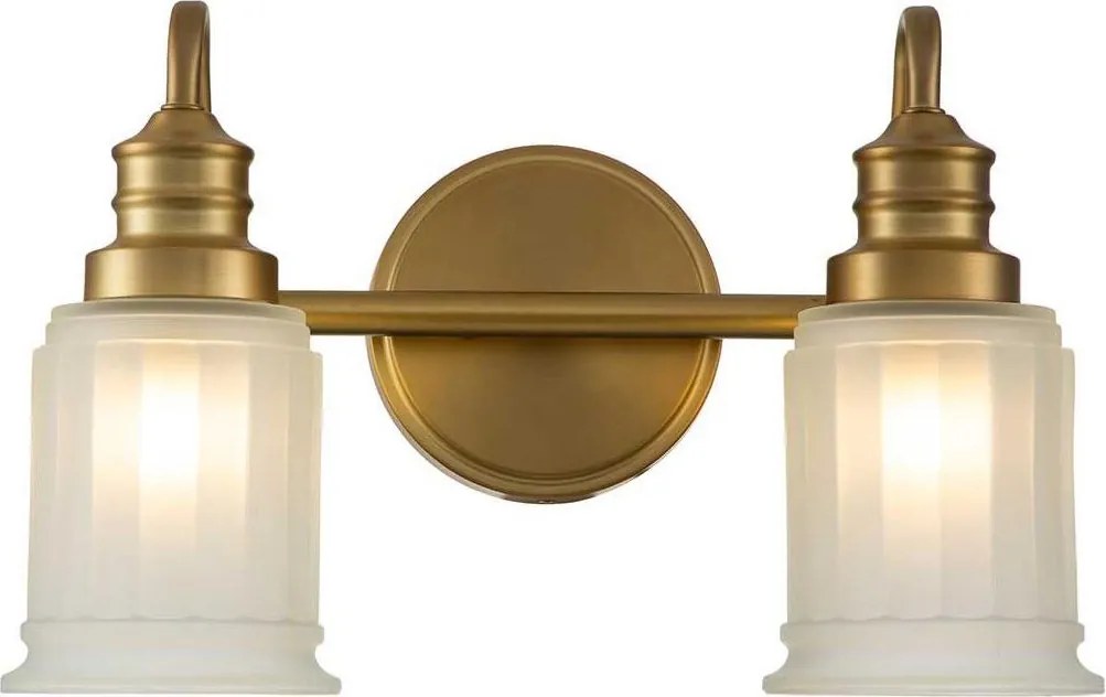 Quoizel QZ-SWELL2-BB-BATH-LED Kinkiet łazienkowy SWELL 2xG9/3W/230V IP44 złoty