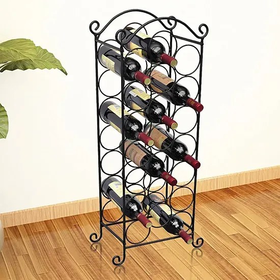 Metalowy stojak na wino - Nioba