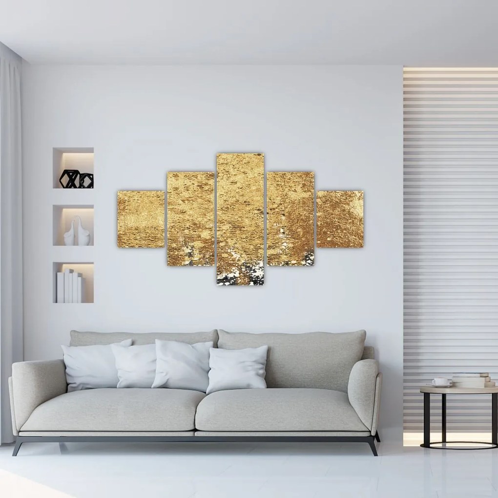Obraz - Złota struktura N⁰3 (125x70 cm)