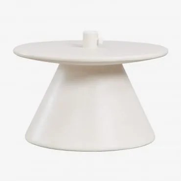 Podstawa Parasola Z Wbudowanym Okrągłym Stołem Z Cementu Darwys Biała - Sklum