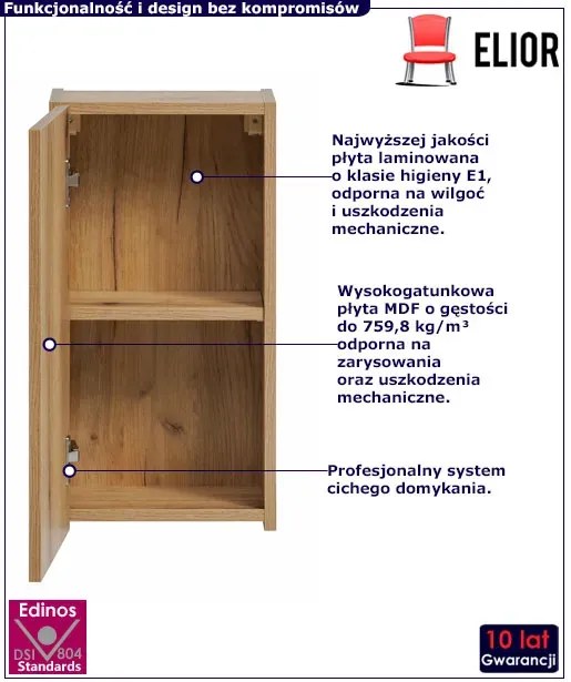 Górna szafka łazienkowa w kolorze dąb D2-E70